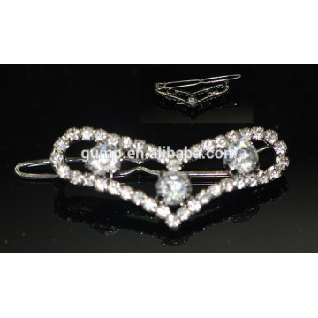 2015 New Shinning Heart Design Crystal Hairgrip Girls Rhinestone Hairclip